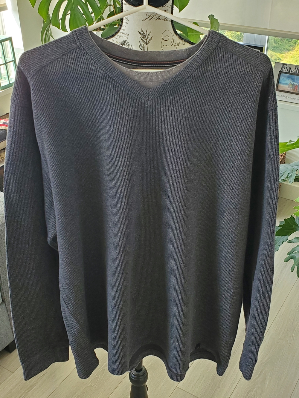 Denver Hayes Charcoal V-Neck Sweater